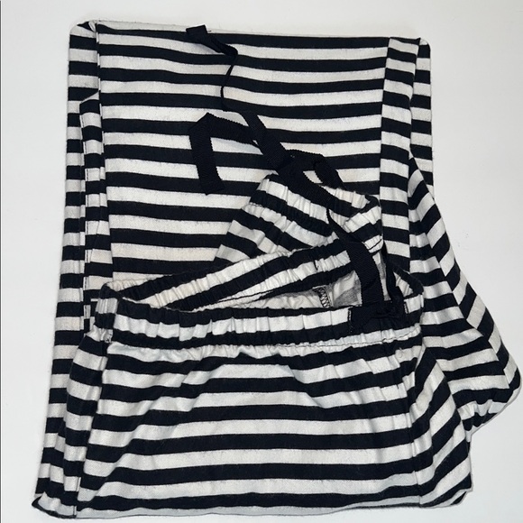Kate Spade Black & White Striped Brushed Twill Pajama Set | NWOT | - Picture 9 of 11